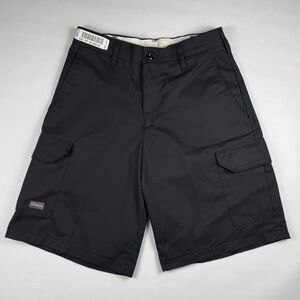 UniFirst Black Soft Twill Work Shorts Cotton Blend Uniform Shorts Size 30